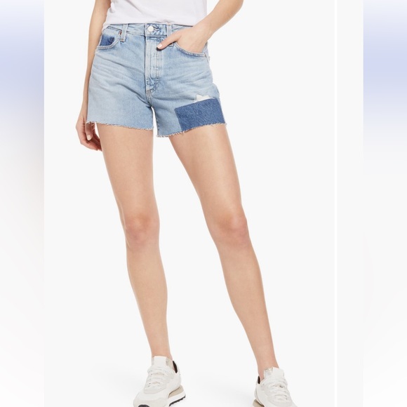 AG Denim Patchwork Shorts - Picture 1 of 5